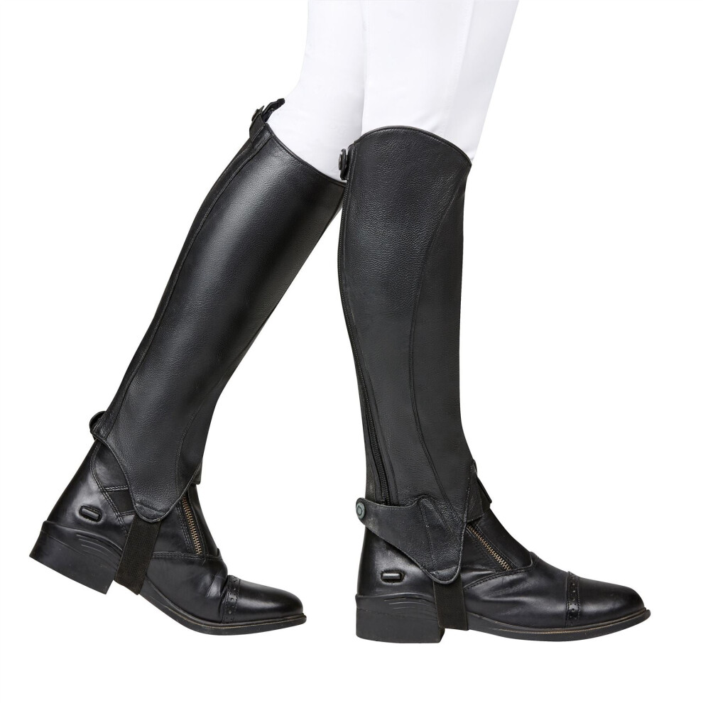 (Black, Adults Medium) Dublin Opulent Half Chaps