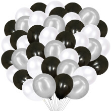 (Black & white) Time to Sparkle 10in 1000PCS Pearlised Latex Balloons Wedding Party Christmas Baby Shower Decorations Xmas
