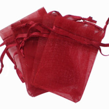 (Burgundy 5x7cm, 25) Time to Sparkle ORGANZA GIFT BAGS Wedding Favour Gift BagsDrawstring Jewellery Pouches Xmas