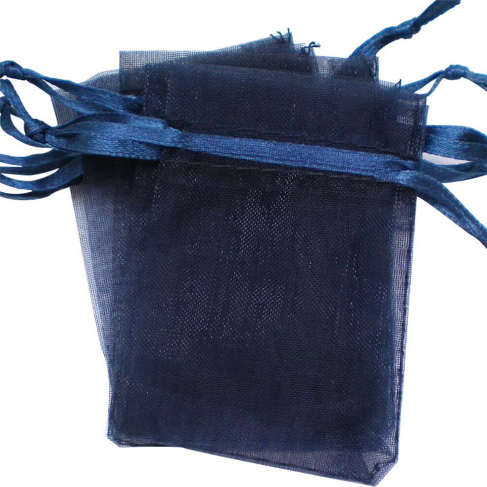 (Navy Blue 5x7cm, 25) Time to Sparkle ORGANZA GIFT BAGS Wedding Favour Gift BagsDrawstring  Jewellery Pouches Xmas
