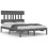 VidaXL vidaXL Solid Wood Bed Frame Grey 200x200 cm Wooden Bedstead Platform Bed Frame 1