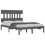 VidaXL vidaXL Solid Wood Bed Frame Grey 200x200 cm Wooden Bedstead Platform Bed Frame 3
