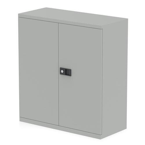 Qube 2dr Stat Cupboard 1000mm GY