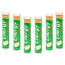 120 Vitamin Energy Boost Effervescent Tablets ORANGE Flavour *6 Packs of 20*