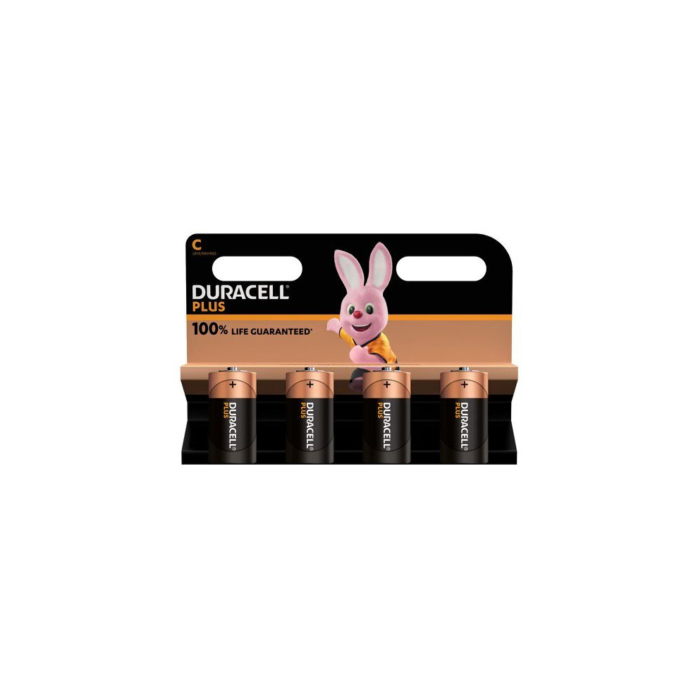 Duracell C Cell Plus Power +100% Batteries (Pack 4)