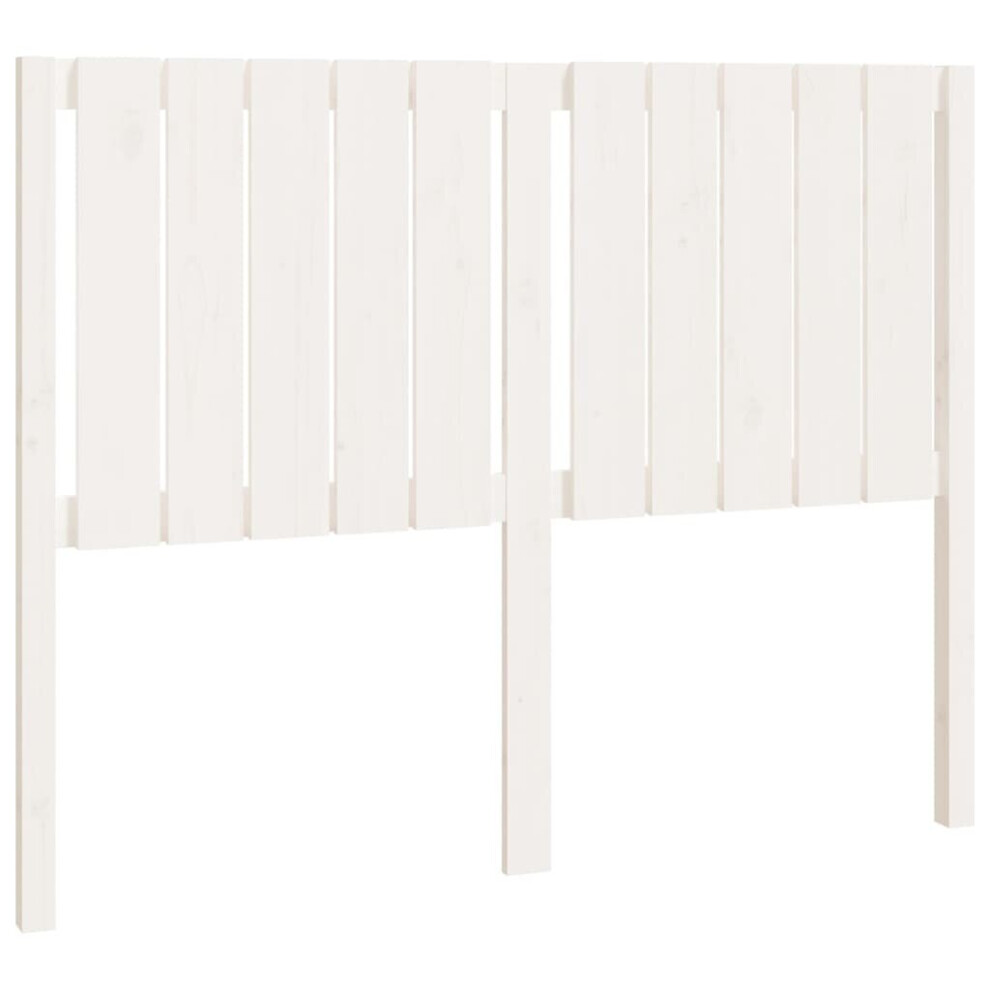 vidaXL Solid Wood Pine Bed Headboard White 125.5x4x100 cm Wooden Bed Header