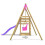 Rebo (Pluto, Pink) Rebo Wooden Swing Set plus Deck & Slide 3