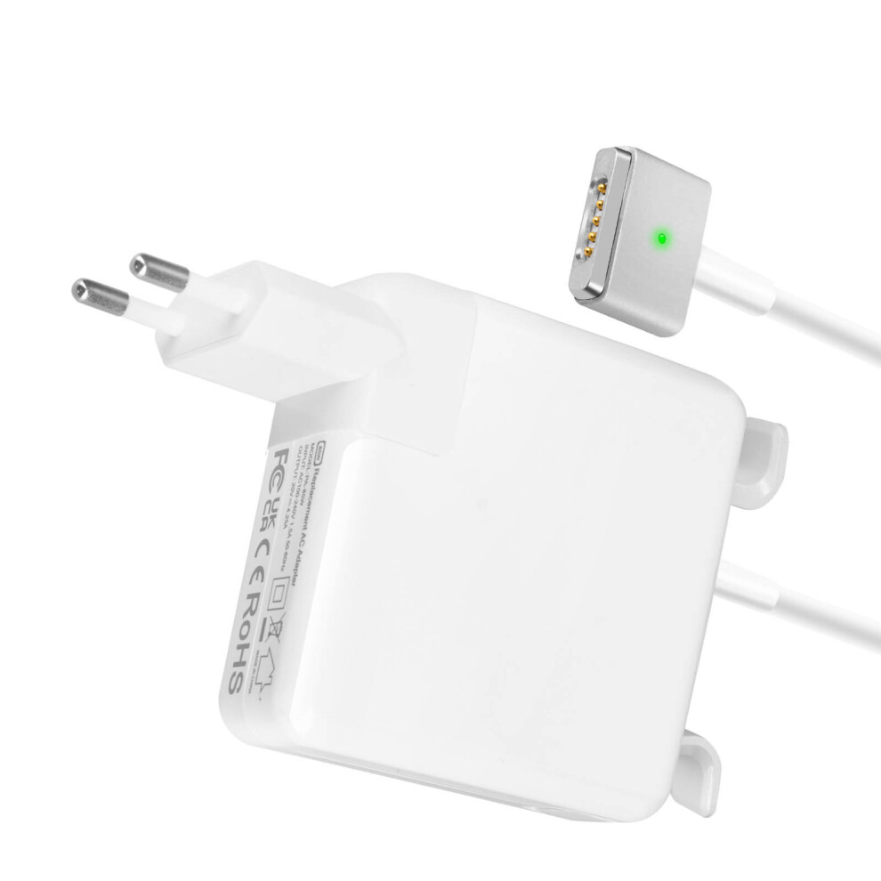 Macbook Magsafe 2 Magnetic Fast Charge 45W Led Indicator White 3662427677493