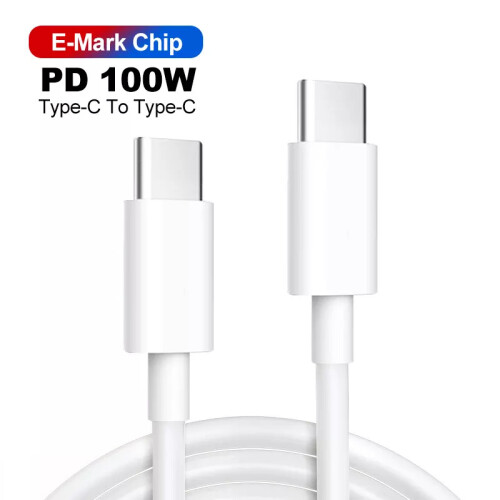(Black, 2 metre) Type C to Type C 5A/100W Super Fast Charging  Data Cable