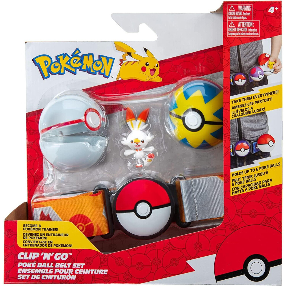 Pokemon Clip 'N' Go PokÃ© Ball Belt Set SCORBUNNY