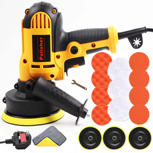 5" Rotary Car Polisher Buffer Waxing Machine Kit Variable Speed Polish Towel Pad 1