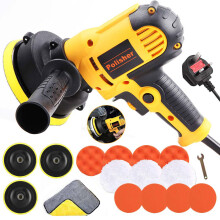 5" Rotary Car Polisher Buffer Waxing Machine Kit Variable Speed Polish Towel Pad