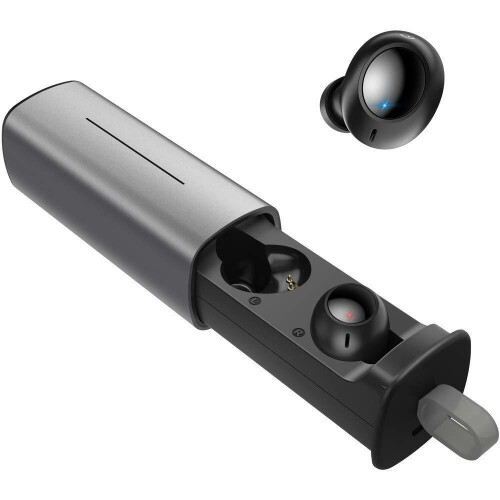 Wireless Earbuds, Metallic Charging Case-Pack with Precise CNC Cutting
