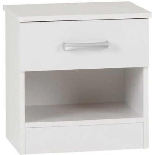 Seconique Polar 1 Drawer Bedside White