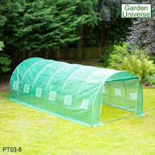 Polytunnel Garden Universe 25mm Galvanised Frame Greenhouse Poly Tunnel 3 x 6 m