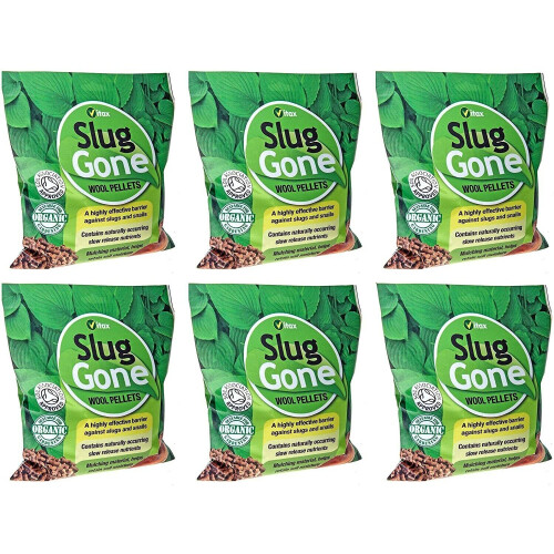Vitax 6 Bags  Organic Slug Gone Slug & Snail Wool Pellets 3.5L
