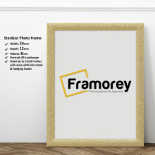 (6x4 Inch) Gold Glitter Sparkle Picture Frame / Photo Frames / Stardust Star Poster Frames / Photo Print Frame / Modern Frames