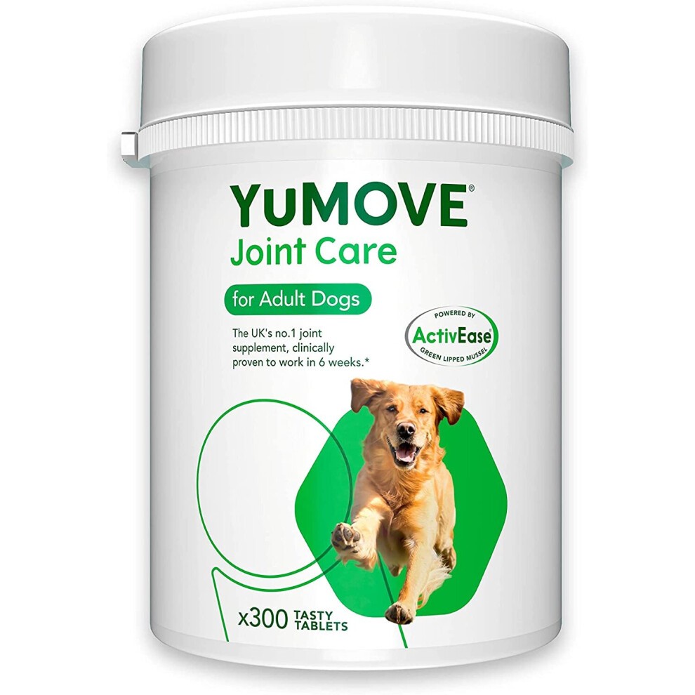 ( 300 Tablets) Lintbells | YuMOVE Adult Dog Hip and Joint Supplement, Green Lipped Mussel | Aged 6 to 8 | 60 Tablets