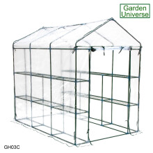 Greenhouse Garden Universe WalkIn PVC Cover 12 Shelves 1.4m x 2.14m RollUp Door