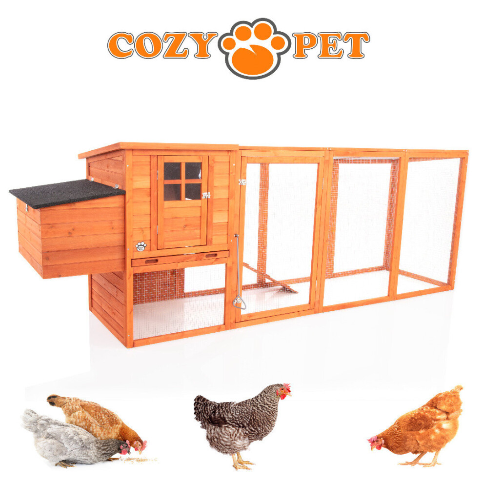 Chicken Coop Cozy Pet Hen House Poultry Ark Rabbit Hutch Run Coup CC06-N