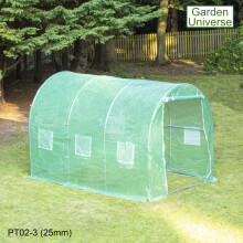Polytunnel Garden Universe 25mm Galvanised Frame Greenhouse Poly Tunnel 2 x 3 m