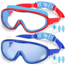 2-Pack EasYoung Kids Swim Goggles for Ages 3-15 - Wide Vision, Anti-Fog, Waterproof, UV Protection, Comfortable Fit
