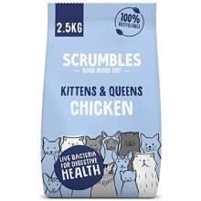 Scrumbles Alimento Seco Natural para Gatitos con 77% de Pollo, Alimento Rico en Proteínas para Gatitos en Crecimiento, 2.5Kg