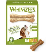 WHIMZEES Rice Bone, Natural and Grain Free Dog Dental Sticks, Dog Chews for Large Breeds, 20 Pieces, Size M/L
