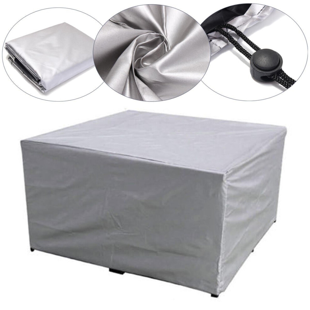 (N:308*138*89mm) Large Capacity Waterproof Furniture Table Sofa Chair Cover Garden Outdoor Patio Protector
