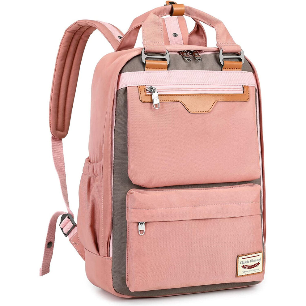 (pink) Backpack Womens Rucksack Water-resistant Backpack-image-OPC-P9RVFRD-NEW