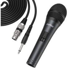 FIFINE Wired Microphone with Cord 14.8ft,Handheld Dynamic Mic Karaoke Microphone for Singing Vocal with On and Off Switch-K6