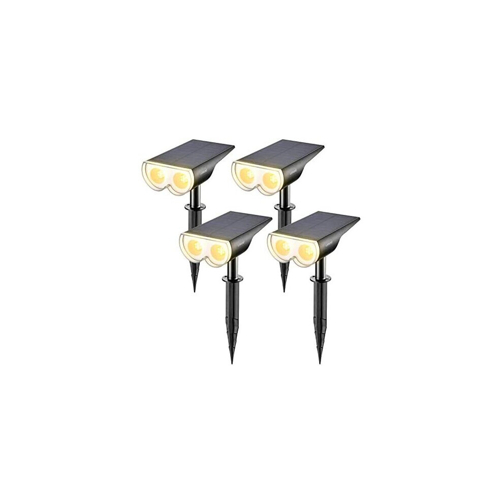 Linkind 4-Pack Solar Landscape Spotlights, 16-LED Dusk-to-Dawn 3000K Solar Outdoor Garden Lights, Warm White IP67 Waterproof Wall Lights for Garden-image-OPC-P9RVGZK-NEW