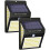 [2 Pack] 140LED Solar Security Lights Outdoor, Motion Sensor, 270 Wide-Angle, IP65 Waterproof, Solar Powered, 3 Lighting Modes, Easy Install 1