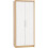 Seconique Seville Bedroom Set White High Gloss/Light Oak Effect Veneer 2