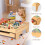 Costway Kids Wooden Train Track Railway Set Table W/ 100 Multicolor Pieces 7