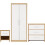 Seconique Seville Bedroom Set White High Gloss/Light Oak Effect Veneer 1