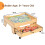 Costway Kids Wooden Train Track Railway Set Table W/ 100 Multicolor Pieces 8