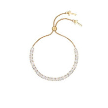 Ted Baker Melrah Icon Crystal Slider Bracelet (Gold Tone/Crystal)