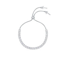 Ted Baker Melrah Icon Crystal Slider Bracelet (Silver Tone/Crystal)