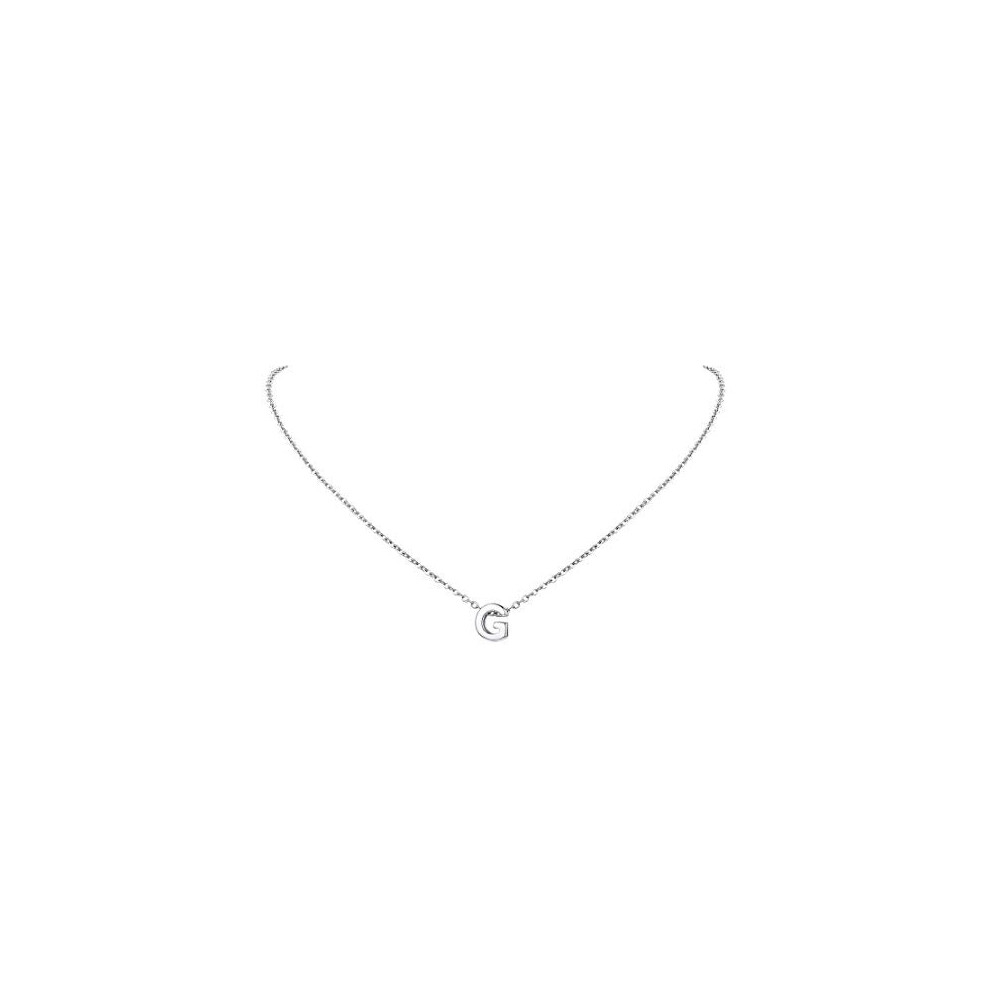 Photos - Pendant / Choker Necklace FindChic G Necklace for Women Silver Initial Necklace Letter G Necklace