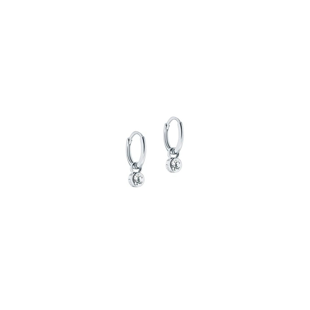 Ted Baker Sinalaa Crystal Huggie Earring (Silver Tone/Crystal)