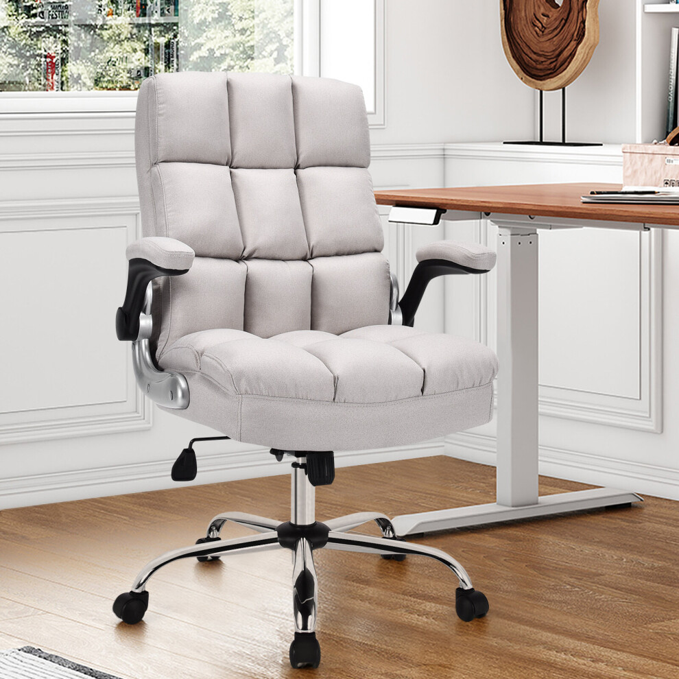 Swivel Office Chair High Back Computer Chairs w/ Flip-up Armrests