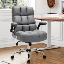 Swivel Office Chair High Back Computer Chairs w/ Flip-up Armrests