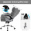 Costway Swivel Office Chair High Back Computer Chairs w/ Flip-up Armrests 3