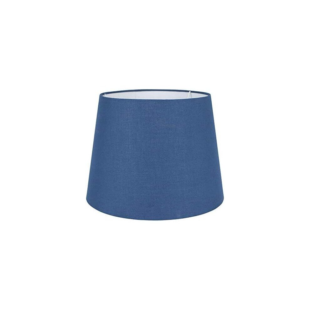 35cm Modern Tapered Table/Floor Lamp Light Shade in a Navy Blue Fabric Finish