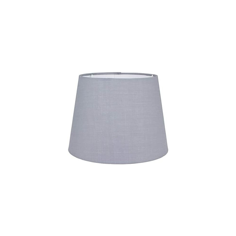 25cm Modern Tapered Table/Floor Lamp Light Shade in a Grey Fabric Finish