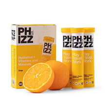 Phizz Electrolytes, Multivitamin & Hydration 60 Tablets – 3-in-1 Hydration, Electrolytes & 18 Vitamins, Vitamin C Included, Vegan, Orange Flavor