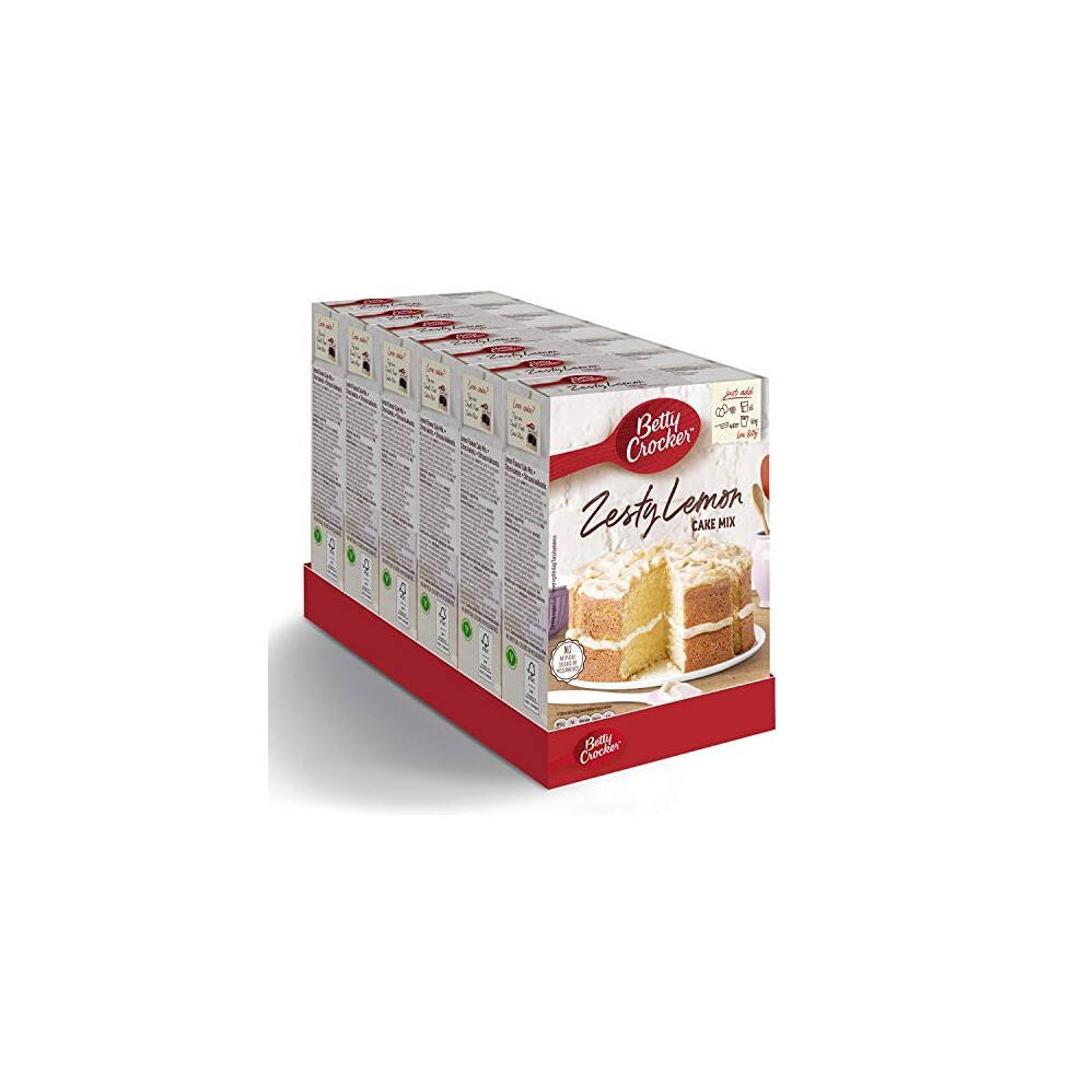 Betty Crocker Zesty Lemon Cake Mix 425g (Pack of 6)