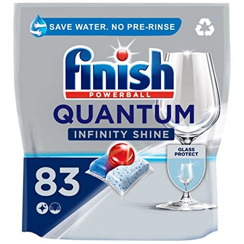 Finish Finish Quantum Infinity Shine Dishwasher Tablets bulk | Variant : REGULAR | Size: Total 83 Dishwasher Tabs |For Sparkling Clean 1st Time