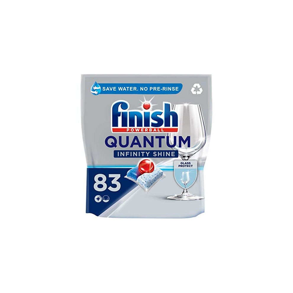 Finish Quantum Infinity Shine Dishwasher Tablets bulk | Variant : REGULAR | Size: Total 83 Dishwasher Tabs |For Sparkling Clean 1st Time